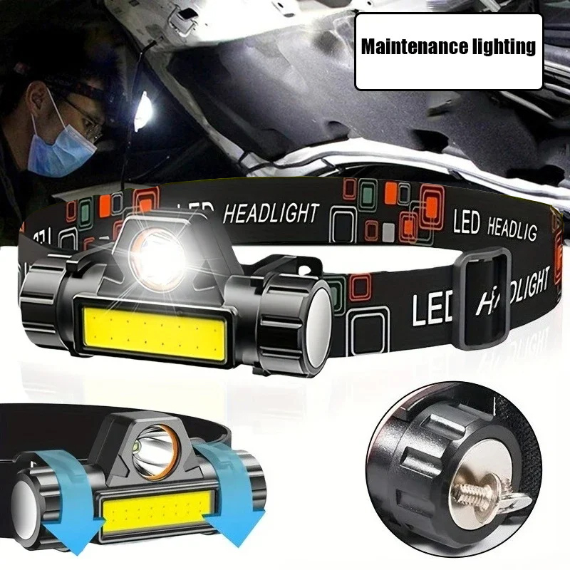 Headlamp Tactical Bright - Linterna LED ultrabrillante, linterna de cabeza