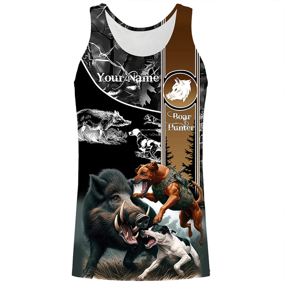 Wildman Hunting & Outdoor Robertson Photos - Camiseta sin mangas con estampado 3D