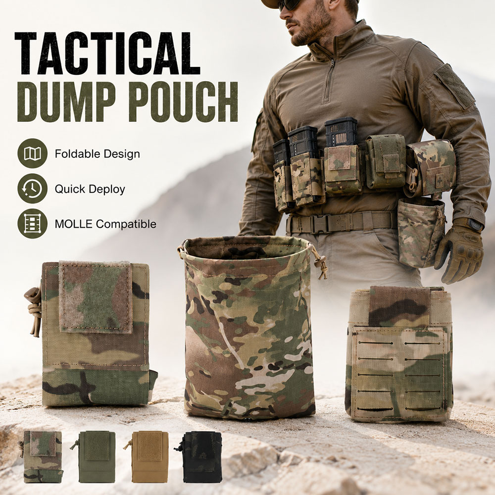 Outdoor Hunting Gear Storage - Bolsa Táctica MOLLE Plegable para Revistas,
