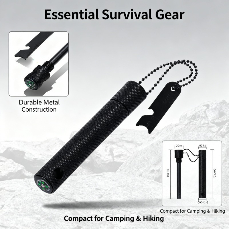 Fire Starter Waterproof - Barra de Magnesio con Brújula -