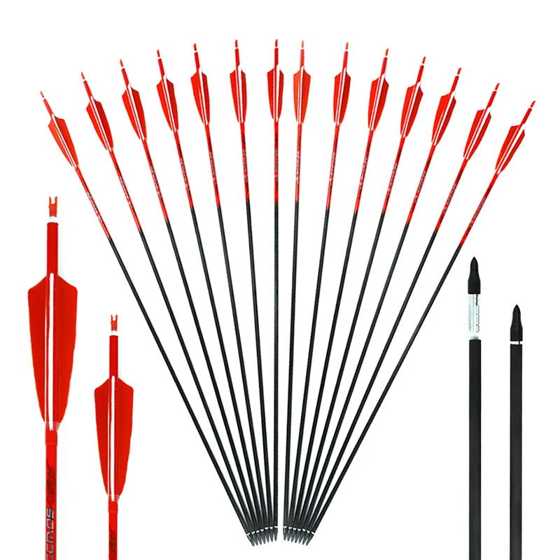 Arrow Carbon Shaft - 6/12/24 piezas Ejes de flechas de