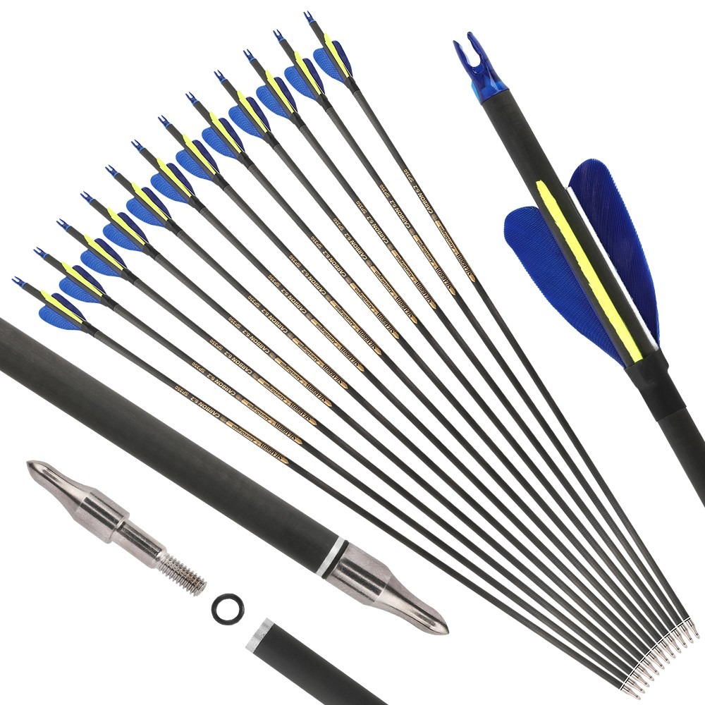 Arrow Carbon Shaft - Flechas de Carbono de 32 Pulgadas,