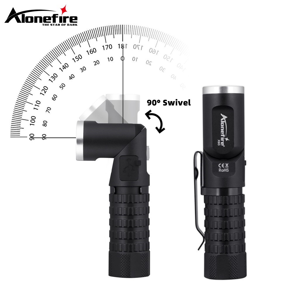 Headlamp Tactical Bright - Linterna LED P8 magnética 90 °