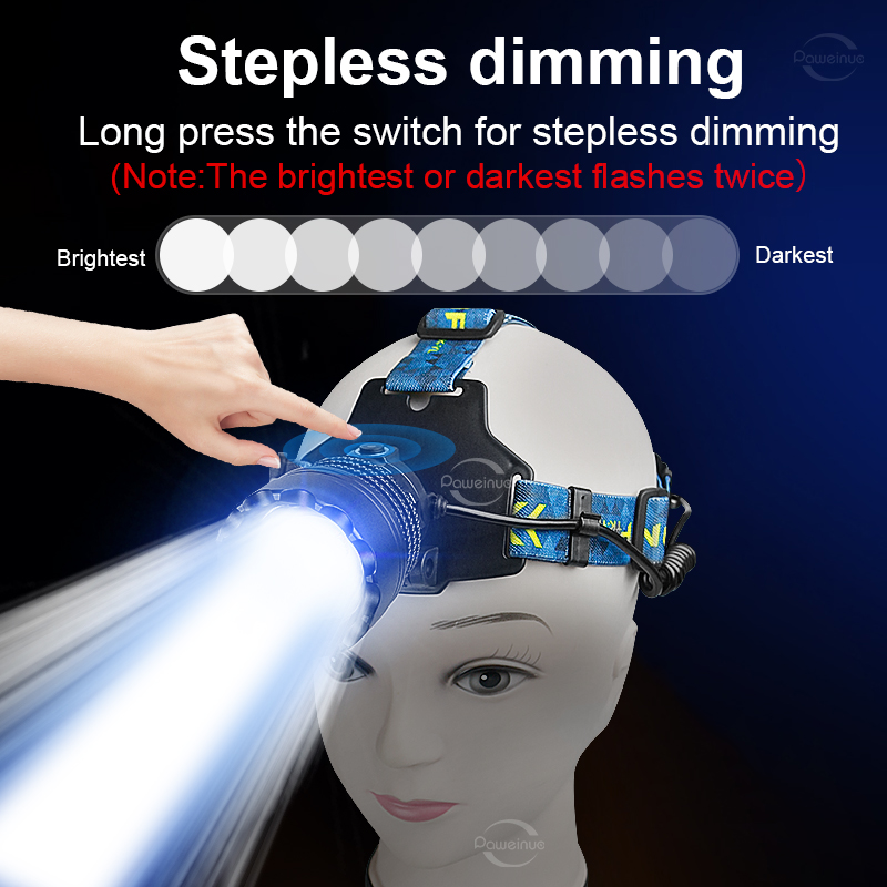 2000W Súper brillante LED Head - Headlamp Tactical Bright reseña y precio