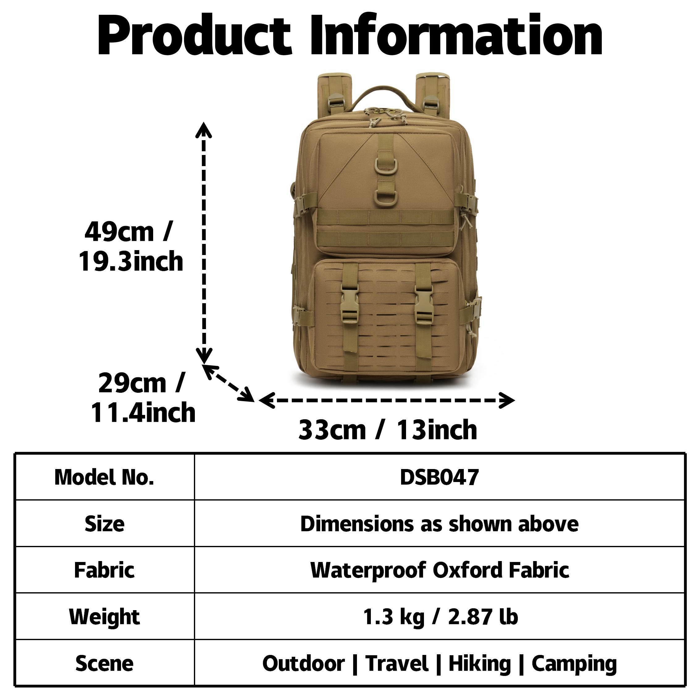 Mochila táctica para exteriore - Hunting Outdoor Logos reseña y precio