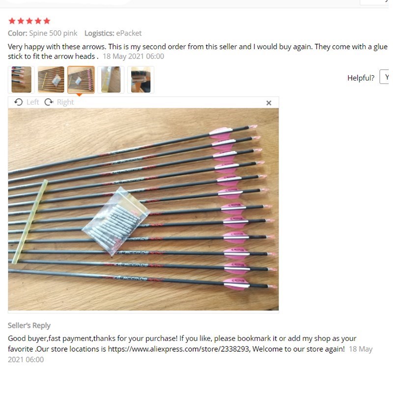 Ejes de flechas de carbono pur - Arrow Carbon Shaft reseña y precio