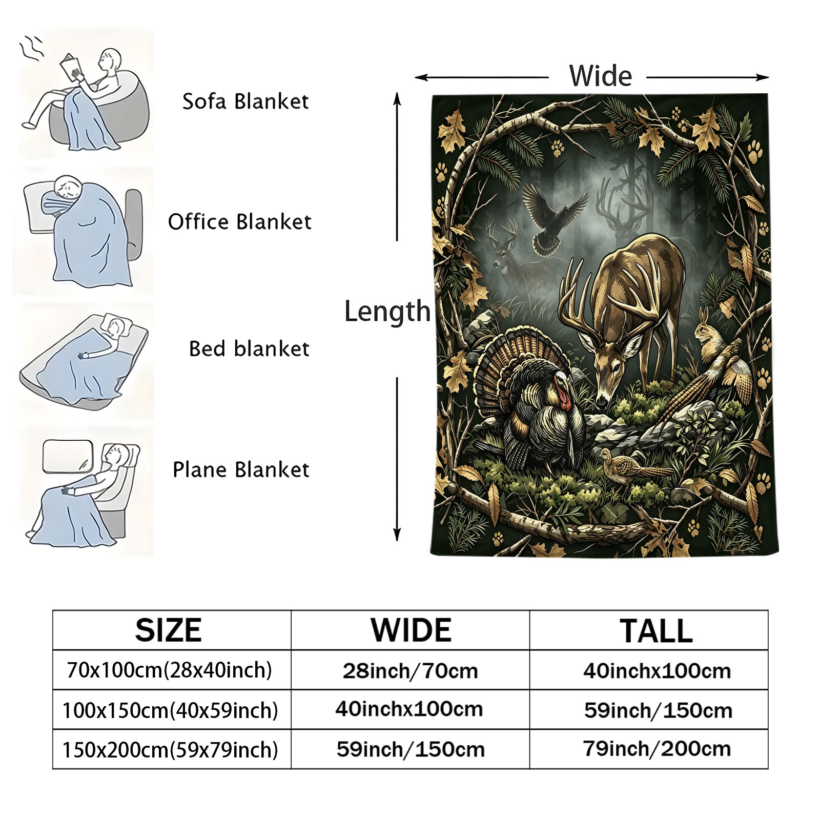 Manta Decorativa Vintage con E - Wildman Hunting & Outdoor Robertson Photos reseña y precio