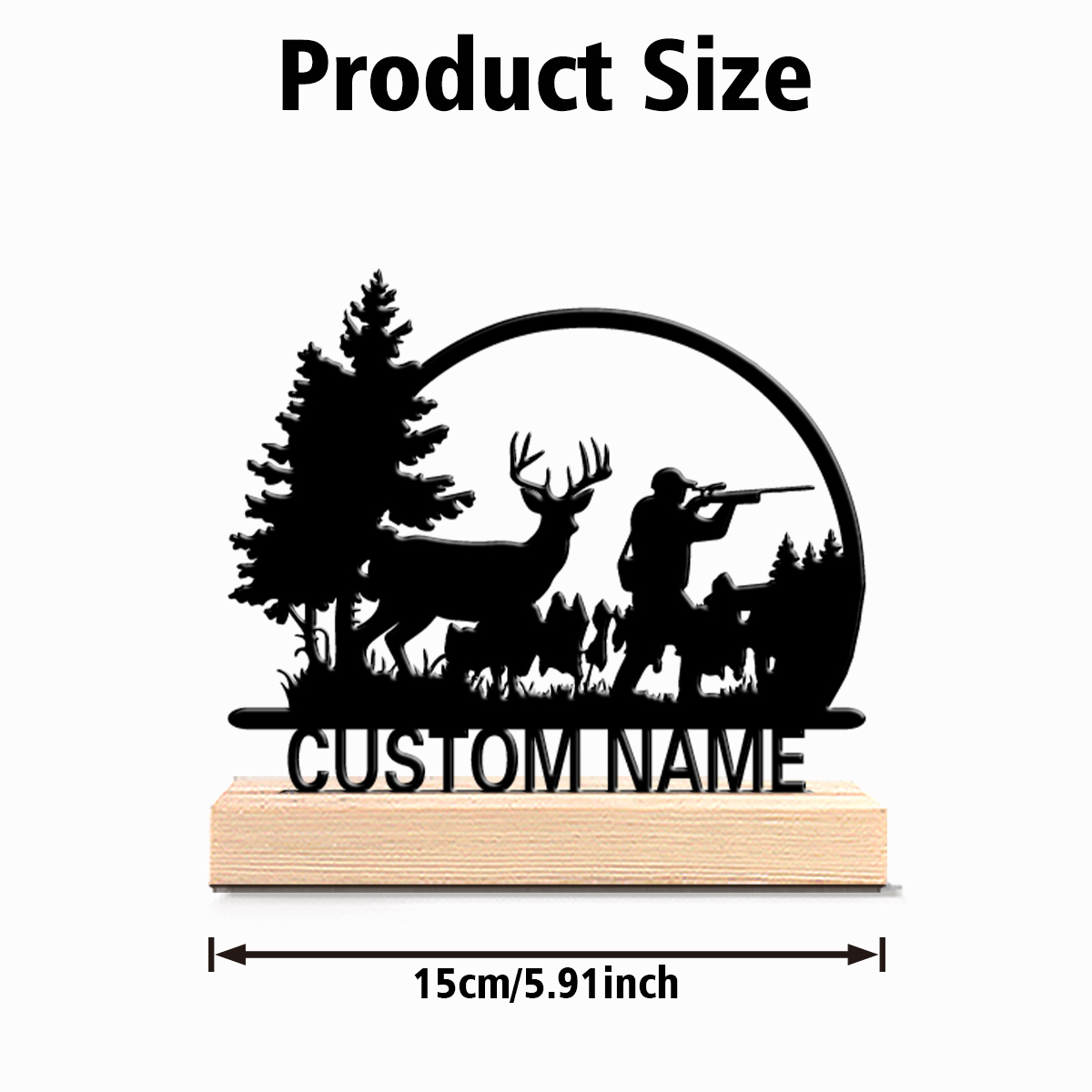Estatua Metálica Personalizada - Hunting Outdoor Christmas Decorations reseña y precio
