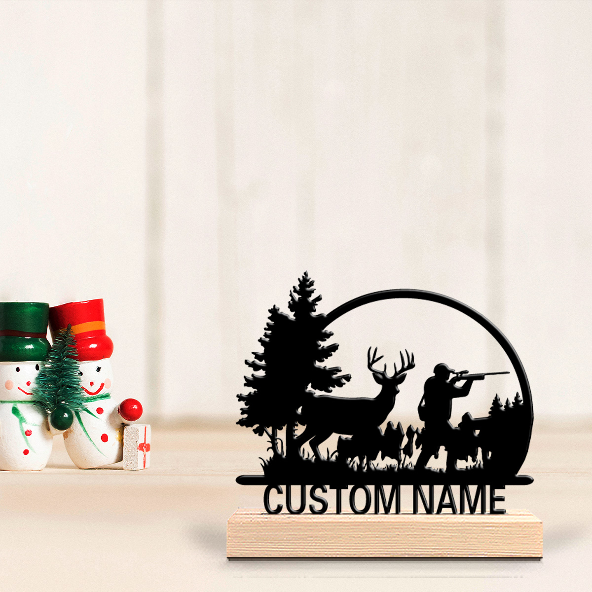 Estatua Metálica Personalizada - Hunting Outdoor Christmas Decorations reseña y precio
