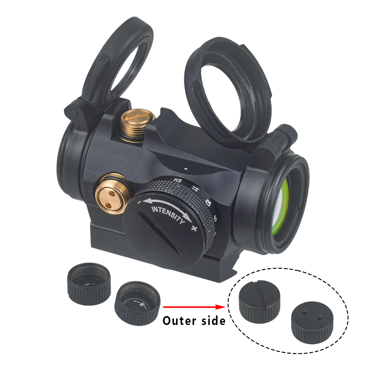 Mira táctica de punto rojo 2 M - Outdoor Hunting Rifle reseña y precio