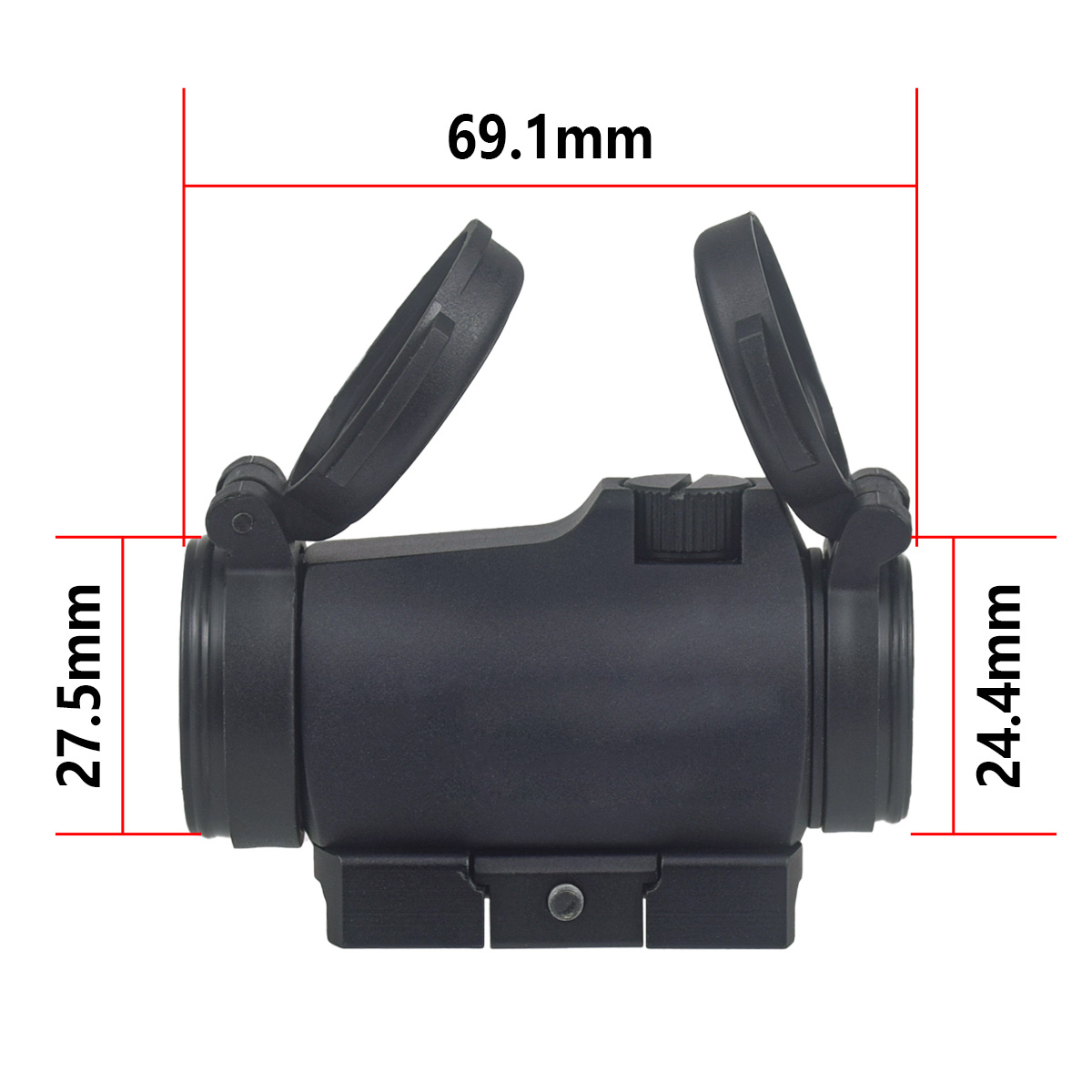 Mira táctica de punto rojo 2 M - Outdoor Hunting Rifle reseña y precio