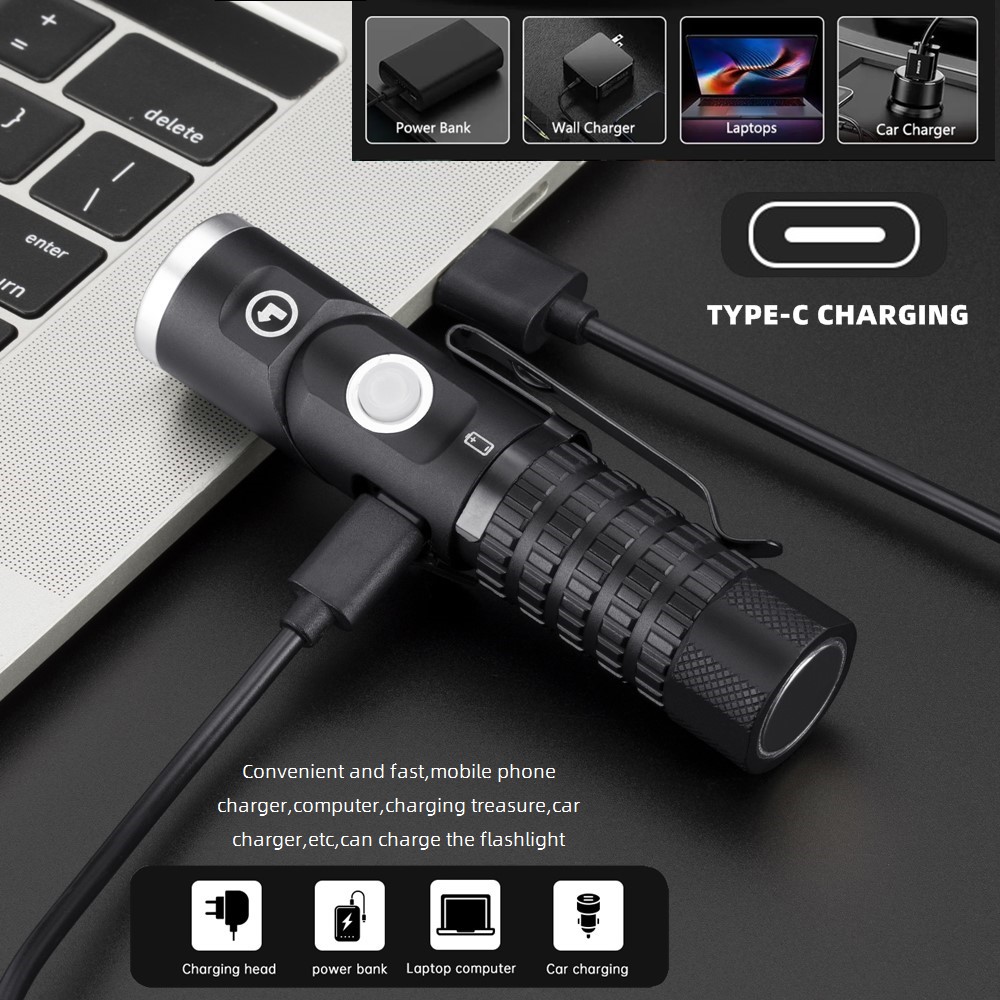 Linterna LED P8 magnética 90 ° - Headlamp Tactical Bright reseña y precio