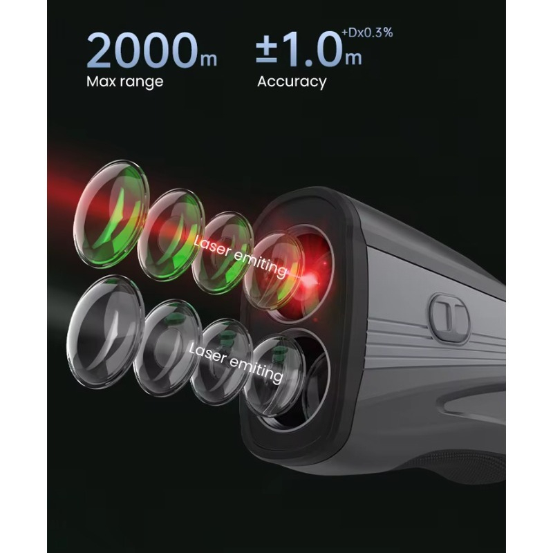 Telémetro Láser para Golf y Ca - Rangefinder Laser Hunting reseña y precio